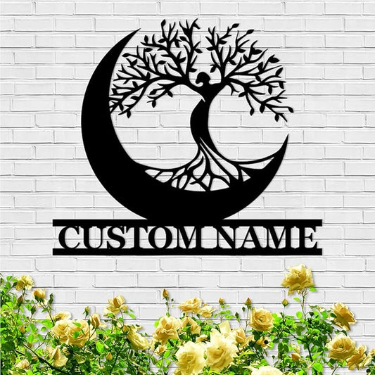 Personalized Custom Tree of Life Metal Sign, Family Tree Wall Decor, Large Metal Wall Art Last Name Sign, Couples Wedding Gifts, Home Decor for Bedroom Living Room