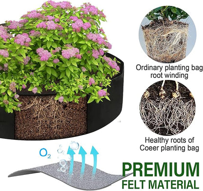 ZtohPyo 2-Pack 50 Gallon Plant Grow Bags, Large Fabric Raised Garden Bed with Handles,Durable Garden Beds Planters Aeration Gardening Container to Grow Vegetables for Outdoor Plants