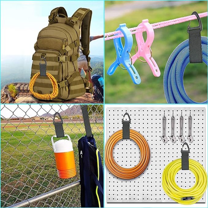 ZTSXLLIM Extension Cord Holder Organizer(4 Pack XL), Hose Hanger for Garage Organization and Storage, 16-Inch Heavy Duty Storage Straps, Garage Gadgets for Men