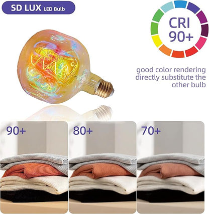 SD LUX Oversized Vintage LED Light Bulbs 5W, Medium Base E26, Giant Huge Edison Bulb Large Full Color Decorative Bulbs, Dimmable 250LM(25W Equi) Pendant Lighting Warm White 2200K,1 Pack (G150C)