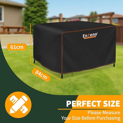 Enzeno Fire Pit Cover Square,Outdoor Firepit Cover Waterproof,Oxford Cloth Patio Fire Table Cover for Outdoor Fire Pit,Fits 32-33 inch Gas Firepit covers(33"L x 33"W x 25"H)
