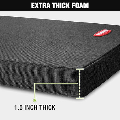 WORKPRO 17" Kneeling Pad with Removable Cover, Soft Pad Cushioning for Knee, Large Foam Kneeler Pad for Gardening, Daily Chores, Workout Supplies, Black