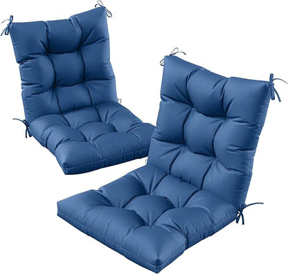 Patio Seat&Back Chair Cushions for Outdoor Furniture，Comfortable Cushions for Rocking/Dining/Lawn Chair-Set of 2