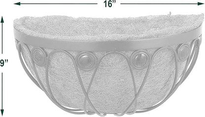 Arcadia Emerald Series Wall Manger Planter, 16-Inch