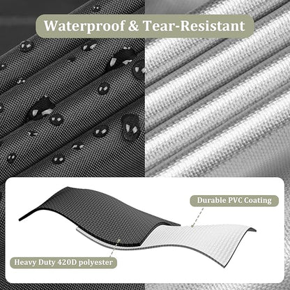 KylinLucky Outdoor Patio Sofa Cover fit 79 x 37 x 35 inch, 78 x 36, 77 x 35 Waterproof Weatherproof Heavy Duty 420D Garden Furniture Cover for Outside Sofa Couch