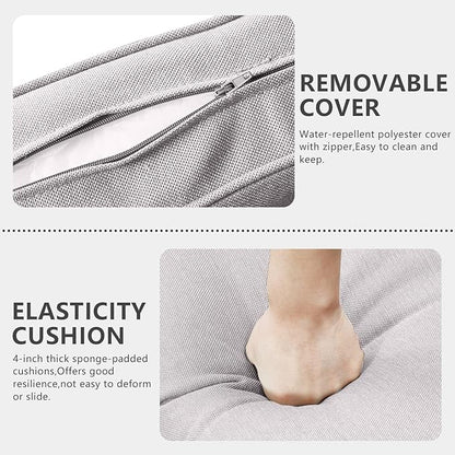 HUMMUH 7 Piece Patio Furniture Set with Fire Pit Table 41in 55,000 BTU,Wicker Outdoor Conversation Sets - Outdoor Swivel Rocker Chairs Patio Sofa for Porch,Garden,Backyard