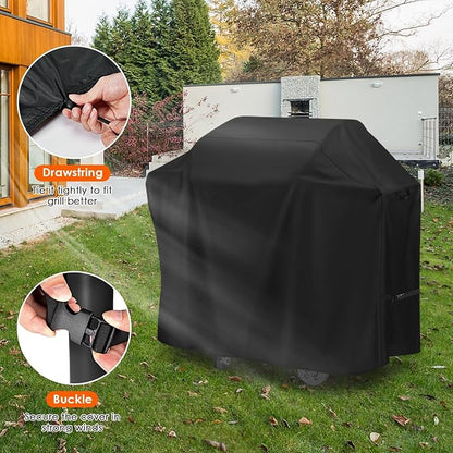 Grill Cover for Outdoor Pizza Oven Table, 59inch Outdoor Grill Cart Table Cover Waterproof for Pizza Oven Stand and Outdoor Cooking Kitchen-59 L x 36" W x 47" H