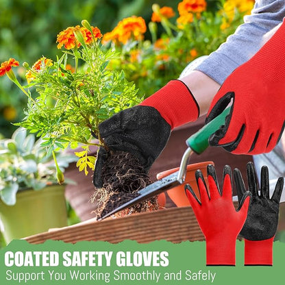 Sintuff 120 Pairs Gardening Gloves Bulk for Men Women Breathable Rubber Coated Gloves for Garden Yard
