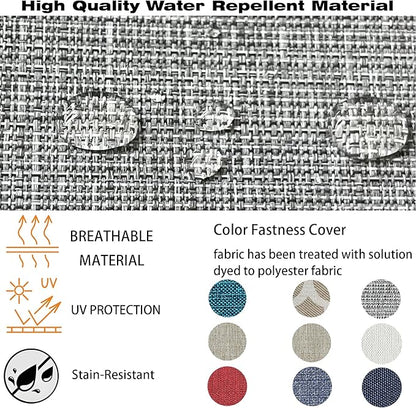 COZYVIDA Outdoor/Indoor 24x27.5 inch Deep Seat Patio Cushions Set of 2 Resilient Foam Filling Water Repellent Stain-Resistant UV Resistant Weather Resistant Patio Cushions Stone Gray