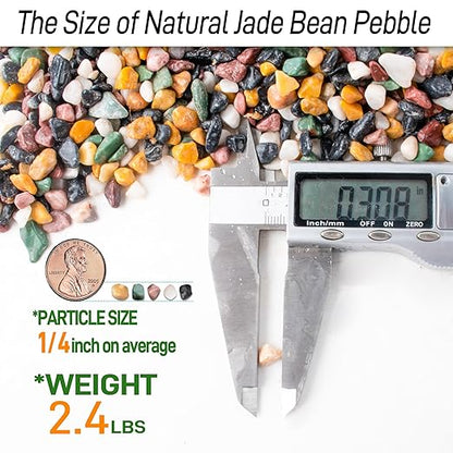 CJGQ 2.4lb Aquarium Gravel for Plants, 1/4Inch Fish Tank Gravel for Succulent Cactus and Bonsai, Decorative River Rocks Pebbles for Gardening, Flower Pots, Landscaping,Terrarium