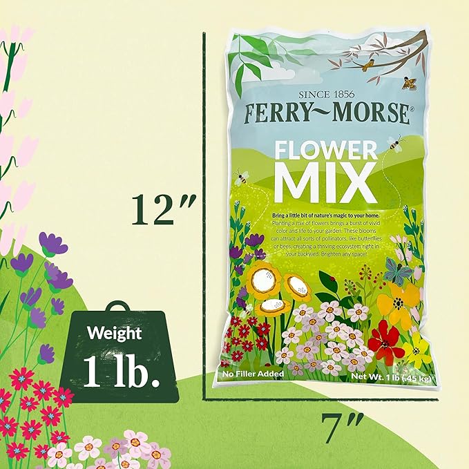 Ferry-Morse Pollinator and Butterfly Mix Bulk Wildflower Seeds, 1lb