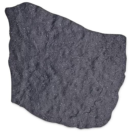 TierraVerde 4-Pack 18”x22” Natural Rock Rubber Stepping Stones, Grey – Non-Slip Outdoor Faux Decorative Set for Landscaping & Gardening – DIY Decor for Walkways & Yard Pathways