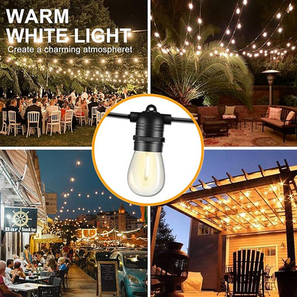 SUNAPEX Solar String Lights Outdoor Waterproof,96FT Solar Patio Lights with Shatterproof Edison Bulbs,Outdoor String Lights Solar Powered for Patio,Camping,Backyard