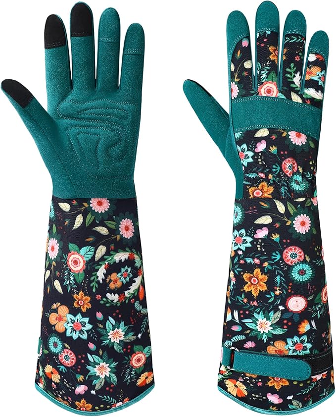 Trifabricy Gardening Gloves for Women - Long Garden Gloves with Grip Breathable, Thorn-Proof Puncture-Resistant Work Gloves