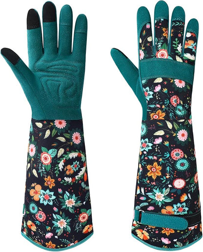 Trifabricy Gardening Gloves for Women - Long Garden Gloves with Grip Breathable, Thorn-Proof Puncture-Resistant Work Gloves