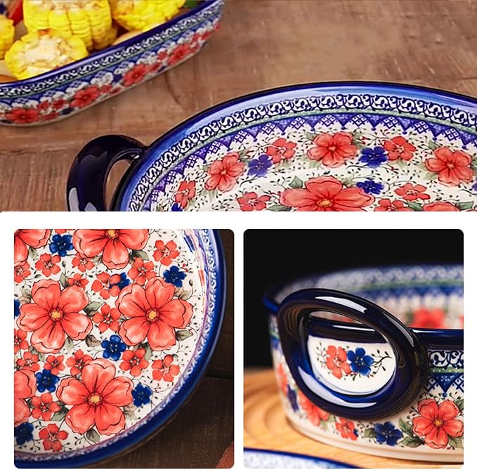 Baking Dishes For Oven, 1 Quart Round Casserole Dishes For Oven-safflower-round 950ml