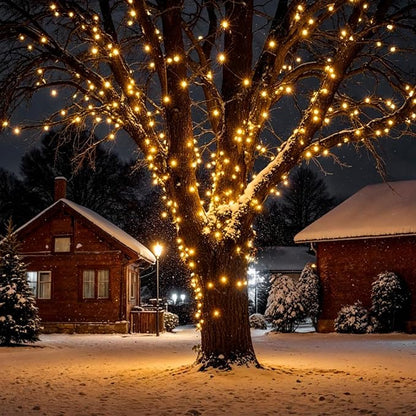 2000 LED Warm White Christmas Lights: 147Ft Twinkle Lights for Christmas Tree with Remote - Waterproof Fairy Lights Firecracker Plug in String Lights for Garden Wedding Party Indoor & Outdoor Use
