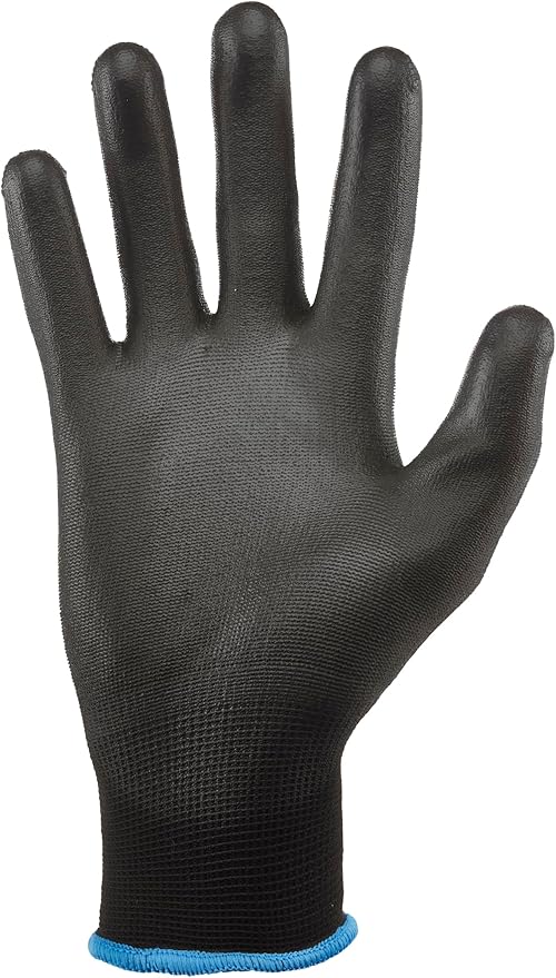 Gorilla Grip 25057-25 Slip Resistant All Purpose Work Gloves 5 Pack (Large), Black