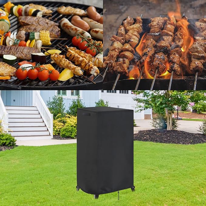 Smoker Cover Fit for PIQUEBAR Propane Smoker, Waterproof Grill BBQ Cover Vertical Smoker Covers-22 D x 20" W x 40" H
