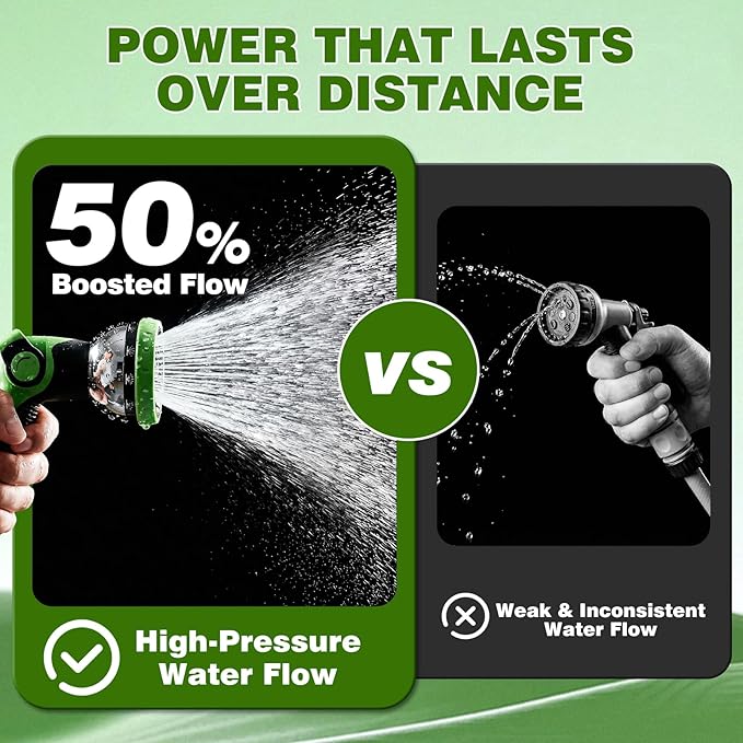 Retractable Garden Hose Reel 82FT x 1/2 in, Wall Mount Water Hose Reel for Outside with Auto Rewind, Tangle-Free Guide, 180° Swivel Bracket, Lock at Any Length, High-Pressure Flow, 10-Pattern Nozzle
