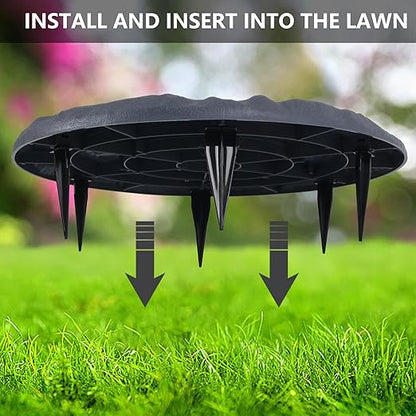 4Pcs Large Stepping Stones Outdoor Garden Walkway, Durable Plastic Pavers for Patio, Pathway, and Landscaping, Weatherproof Stepping Stones with Ground Stakes for Easy Installation