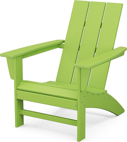 POLYWOOD AD420LI Modern Adirondack Chair, Lime