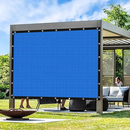 Artpuch Outdoor Pergola Shade Cover 9' X 15' Sun Shade Cloth with Grommets, 90% UV Protection Canopy Patio Privacy Screen (Customized Available) GN107, Blue