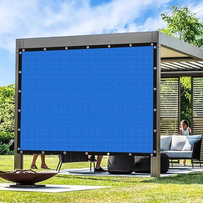 Artpuch Outdoor Pergola Shade Cover 4' X 20' Sun Shade Cloth with Grommets, 90% UV Protection Canopy Patio Privacy Screen (Customized Available) GN107, Blue