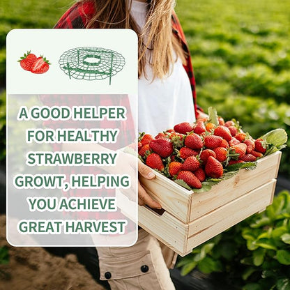 5 Packs Strawberry Supports - Reusable Strawberry Plant Stand Waterproof Growing Frame Plastic Fruit Tray Protectors Sturdy Strawberry Growing Racks to Keep Strawberries Off Mold, Rot and Dirt