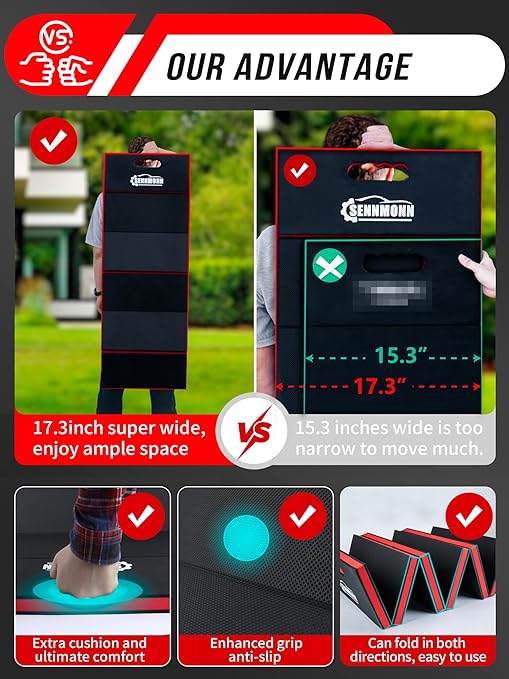 1.2" Extra Thick Foldable Kneeling Pad with Handle and Storage belt,5 Fold Comfortable EVA Foam Cushion Mat for Workshop Repairing,Gardening,Yardwork,Camping,Home Gym,47.3 * 17.3 * 1.2’’