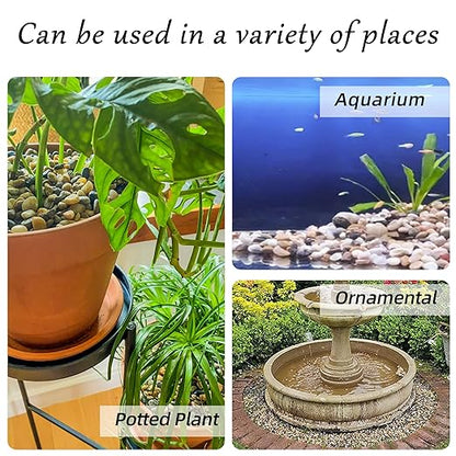 CJGQ 18lb 1/4/'' Polished Pebbles for Plants Potting,Succulents Aquarium Fish Tank Vases-Decorative River Rocks Garden Gravel Stones