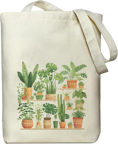 itgowisa Canvas Tote Bag for Women, Tote Bag with Zipper Inner Pocket, Zippered Canvas Bag for Shopping Work Grocery Everyday