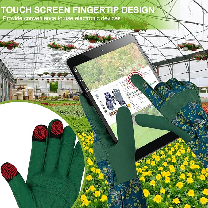 Long Gardening Gloves for Women Thorn Proof Leather Garden Gloves Breathable Working Gloves for Women Yard Outdoor