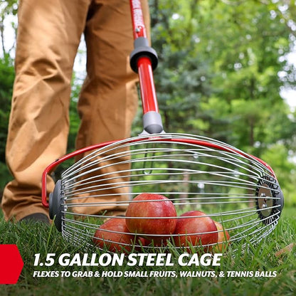 GARDEN WEASEL Large Nut Gatherer Roller – Nut Collector Tool for Walnuts, Tennis Balls and More – Yard Picker Upper with Durable Cage and Ergonomic Handle - Newest Model