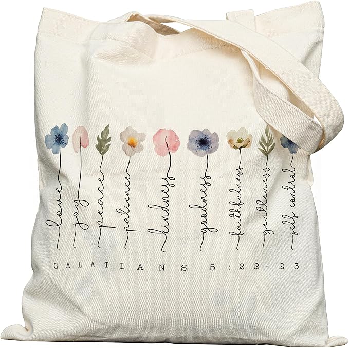 METALPHA Aesthetic Tote Bag for Women Girls - Resuable Double-Sided Printed Canvas Tote Bag with Snap Closure and Pocket