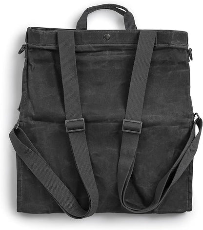 Barebones Harvesting and Gathering Bag - Foraging, Harvest and Fruit Picking Bag with Convertible Straps - Water-Resistant Waxed Canvas Gardening Tool(Slate Gray)
