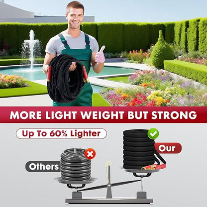 Panyee Upgraded 100FT Non-Expanding Garden Hose, Lightweight, Flexible Ultra-Light Water Hose, Burst-Resistant, Lead-Free, Anti-Kink, High-Pressure