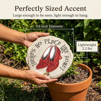 Spoontiques Ruby Slippers Stepping Stone - Wizard of Oz Decorative Garden Stone for Yard, Patio, Garden or Walkway - Outdoor or Indoor Home Decor