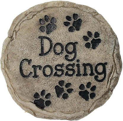 Spoontiques - Garden Décor - Dog Crossing Stepping Stone - Decorative Stone for Garden (Pack of 10)