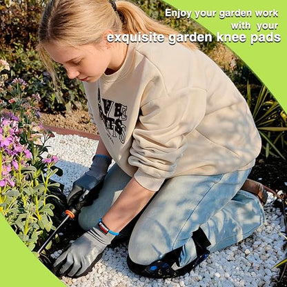 5 Pack Garden Knee Pads for Women, Lightweight Waterproof KneePads for Gardening, Anti Slip Leather Foam Padding Kneeling Pads for Flooring and Carpet Cleaning, House work, Gardening Maintain, Knee Protector, Blue Flower