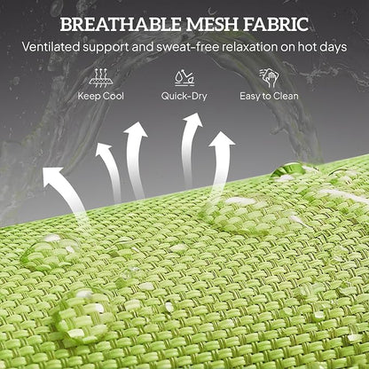 Outsunny Folding Chaise Lounge Chair, Pool Sun Tanning Chair, Outdoor Lounge Chair with Reclining Back, Breathable Mesh Seat, Headrest for Beach, Yard, Patio, Green