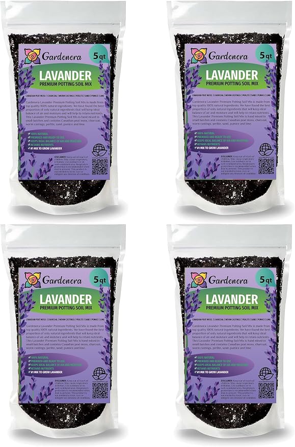 Gardenera Organic Lavender Soil Blend - Enhance The Beauty and Aroma of Your Garden - 20 QUARTS