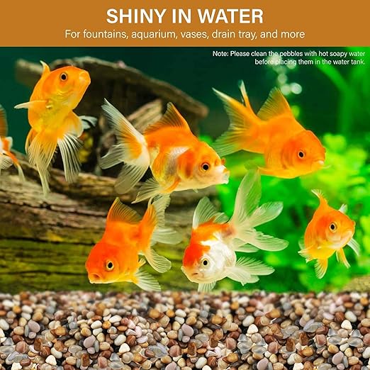 NUPICK 6lb River Rocks for Plants Indoor, 1/5 Inch Mixed Pebbles for Vase Fillers, Decorative Pea Gravel for Fish Tank, Natural Polished Stones for Succulent, Bonsai, Landscaping, Bird Baths