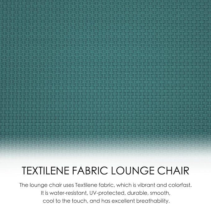 Kozyard Lounge Chair Outdoor Foldable Outdoor Lounge Chair (MintGreen Textilence W/O Table)