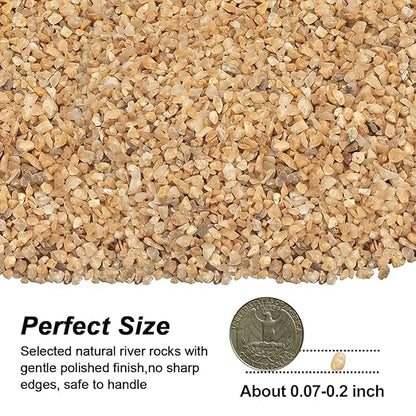 Succulent and Cactus Gravel Pebbles,Landscaping Pebbles,River Rocks,Garden Landscaping Stones,Gravel Filler for Home Decoration Flower Bed Fish Tank Plants Vases Succulents (Beige, 10 Pounds)