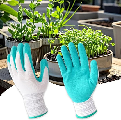 Gardening Gloves for Women Thorn Proof, Ladies Garden Gloves, Breathable Rubber Coated Yard Work Gloves