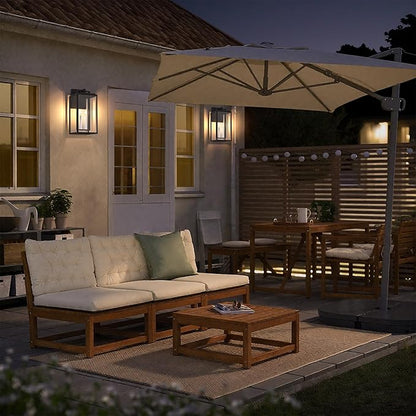 𝟏𝟖𝐈𝐍 Large Outdoor Wall Lights, Modern Exterior Lighting Fixtures with White E12 Base, Wall Mount Lantern Waterproof Outside Sconce for House Porch Patio Yard Front Door