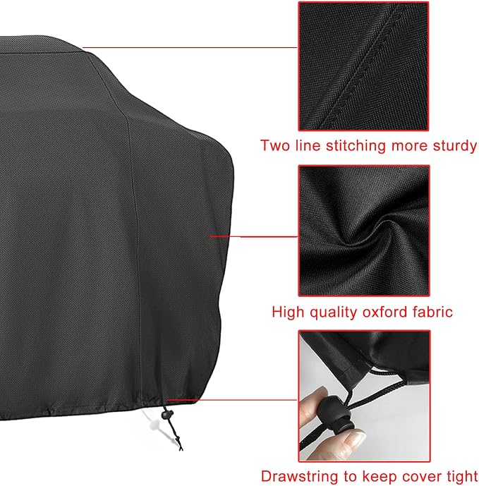 Grill Cover, Large 75-Inch Heavy Duty Waterproof UV Resistant BBQ Grill Cover for Outdoor Grill, Fit for Nexgrill Brinkmann Weber Char-Broil and More