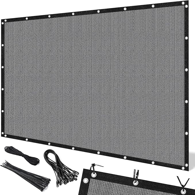 Artpuch 90% Sun Shade Cloth, 10 x 16 FT Pergola Shade Cover Canopy with Grommets, Sun Screen Fabric Tarp for Patio, Outdoor, Garden, Backyard, Light Grey