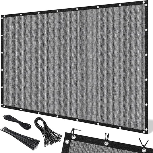 Artpuch 90% Sun Shade Cloth, 8 x 8 FT Pergola Shade Cover Canopy with Grommets, Sun Screen Fabric Tarp for Patio, Outdoor, Garden, Backyard, Light Grey